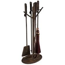 Juego de muebles de jardín con pozo de fuego Juego de herramientas de hierro y soporte Juego de fuego al aire libre Soporte de pozo de fuego Rústico - Product Image 3