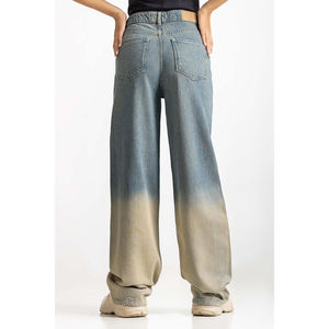 Pantalones acampanados Vintage de diseño personalizado de alta calidad para hombre, pantalones vaqueros azules de pierna ancha sueltos, ropa de calle lavada, Invierno holgado de calle alta - Product Image 3