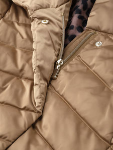 Chaqueta Acolchada con Capucha Ajustable con Cordón, Cierre Frontal con Cremallera, Impermeable, Transpirable, Opción de Logotipo Personalizado para Mujer, Chaqueta de Invierno - Product Image 2