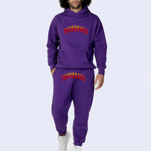 2025 vente en gros 100% Polyester solide hommes survêtement ensemble décontracté survêtement hiver gymnastique entraînement respirant survêtement unisexe - Product Image 1