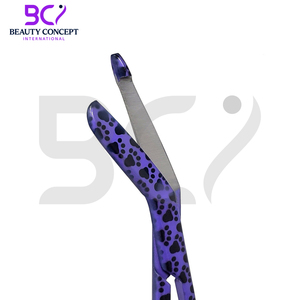 Purple Paws Pattern Stainless Steel <b>Top</b> Material In Reasonable Price For Surgery Surgical Bandage Scissors - Product Image 6