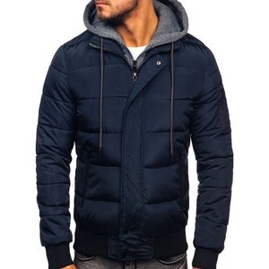Sweat à capuche zippé en polyester solide de haute qualité pour homme, hiver, uni, avec impression de logo personnalisé, broderie, anti-plis, séchage rapide - Product Image 2