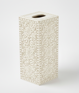 Cubierta para Caja de Pañuelos con Incrustaciones de Hueso Hecha a Mano con Elegante Diseño de Incrustaciones, Portapañuelos Decorativo de Lujo para el Hogar y la Oficina - Product Image 1