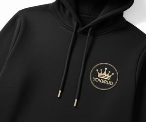 Sudadera con capucha/cierre de cremallera de forro polar estampado de punto grueso para hombre Yokebud OEM al por mayor, calidad premium - Product Image 5