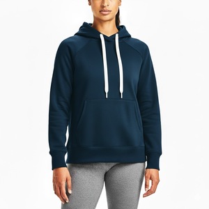 Sudadera con Capucha para Mujer, Ropa de Abrigo de Invierno, Color Sólido Teñido, Transpirable, Ecológica, Resistente al Viento, 100% Algodón, Frente Informal, Cálida - Product Image 4