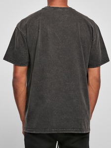 T-shirt ample à épaules tombantes en gros, 260 g/m², t-shirt vintage lourd à col montant pour hommes - Product Image 5