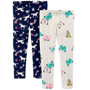 Mallas con estampado de allover para niña, mallas de algodón, ajustadas - Product Image 3