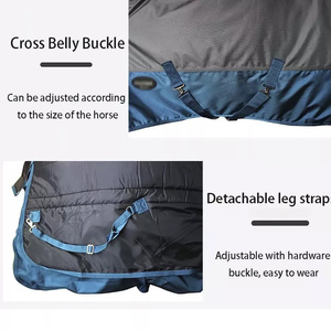 Tapis de cheval d'hiver sur mesure de la meilleure qualité Polyester léger respirant imperméable et respirant - Product Image 5