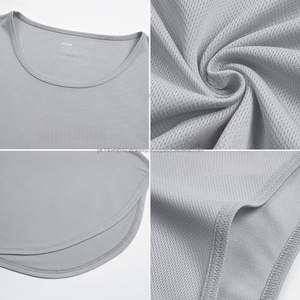 เสื้อกล้ามกีฬาลำลองผู้ชาย แห้งเร็ว 100% โพลีเอสเตอร์ ระบายอากาศได้ดี เหมาะสำหรับวิ่งมาราธอน ผ้าถัก - Product Image 4