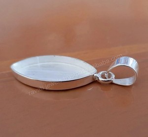 925 plata esterlina sólida Marquesa bisel montaje 3x6mm a 12x24mm Copa DIY componente de joyería en blanco personalizado hecho a mano encontrar - Product Image 4