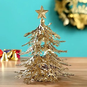 Décoration élégante d'arbre de Noël en métal Décoration de table Centre de table Moderne Festive Home Office Display Ornament - Product Image 6