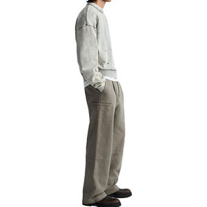 Sudaderas personalizadas con estilo para hombre, Sudadera de cuello redondo desgastada de gran tamaño para hombre, hecho en Pakistán lavado ácido, venta al por mayor, alta calidad para hombre - Product Image 2