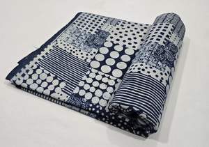 Jaipur ผ้าฝ้ายบล็อก100% พิมพ์ด้วยมือแบบดั้งเดิมผ้าฝ้ายระบายอากาศได้เป็นมิตรต่อสิ่งแวดล้อมพิมพ์ลายแบบดั้งเดิม - Product Image 4