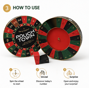 Boîte cadeau de Noël réutilisable avec 24 compartiments pour bonbons, chocolats, bijoux et promotions – Calendrier de l'Avent à tourner - Product Image 4