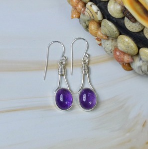 Trending Design Wedding Drop <b>Earrings</b> Amethyst Gemstone 925 Solid Sterling Silver Women's Jewelry - Product Image 2