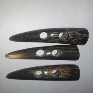 Ensemble de boutons en corne de buffle/noir de vache naturelle, pierre principale, imperméable, fait à la main, boutons de cravate élégants, boutons de manchette pour cadeau d'affaires - Product Image 2