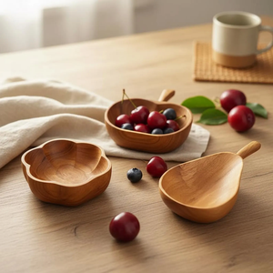 Tazón de Madera Hecho a Mano con Diseño Personalizado, Apto para Lavavajillas y Duradero, Forma/Diseño Personalizado para Servir Dulces y Dátiles - Product Image 1