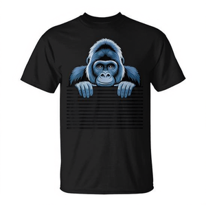 T-shirt da donna con gorilla che fa la spia, per amanti degli animali, abbigliamento promozionale - Product Image 2