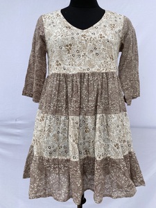 Fábrica personalizada de lino y algodón de moda de algodón hecho a mano estilo occidental vestido bohemio - Product Image 2