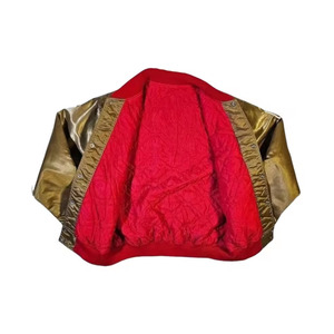 แจ็กเก็ตยีนส์แฟชั่นสำหรับผู้ชายแจ็กเก็ตยีนส์บอมเบอร์กันหนาวบุนวมให้ความอบอุ่นดีไซน์ใหม่ - Product Image 2