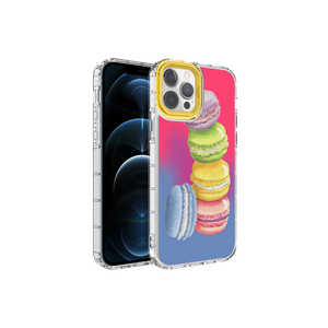 Funda de silicona rígida con estampado de colores y protección para cámara de lujo para iPhone 14 Pro, 7 Plus/Plus - Product Image 1