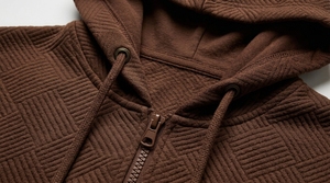 Veste à capuche zippée personnalisée pour homme, sweat-shirt décontracté à manches longues avec poche avant pratique, vêtements en gros - Product Image 4