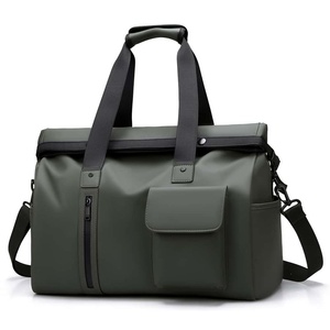 Unisex Waterproof Nylon Oxford Duffel <b>Bag</b> Large Capacity Adjustable Strap Zipper Closure Green Sport Travel <b>Bag</b> - Product Image 1