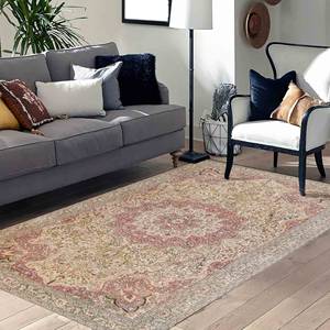 พรมลายดอกไม้สไตล์ตุรกี: พรมดีไซน์วินเทจกันลื่น พร้อมพรมขนนุ่ม - Product Image 3