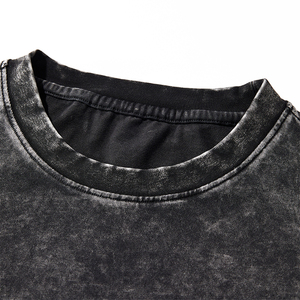 Camiseta Personalizada de 250 g/m² a Precio de Fábrica, Camiseta Holgada de Manga Corta Lavada, Camiseta Unisex Lisa para Hombre - Product Image 2