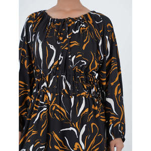 FUSAO Custom Cotton <b>Dress</b> Elegant Casual Elegant Print XS Breathable Regular Fit <b>Elastic</b> Waist for Day Wedding Parties ODM - Product Image 2