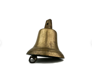 Campana de Bronce Antigua de Gran Tamaño, Estilo Náutico del Siglo XIX, Decoración Vintage para Pared con Ancla, Personalizable - Product Image 1
