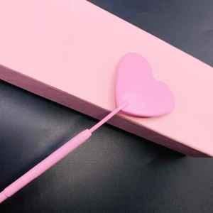 Espejo de maquillaje plegable de acero inoxidable en forma de corazón rosa, herramienta de extensión de pestañas personalizada de un solo lado con embalaje de caja - Product Image 6