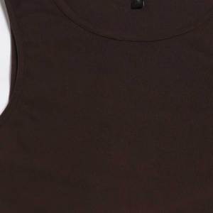 NAPA INDUSTRIES Men's <b>Brown</b> V-neck Customized Logo Printed Sleeveless Tank Top Knitted Cotton Casual Breathable Quick Dry Sporty - Product Image 4
