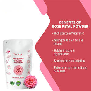 ผงกลีบกุหลาบบริสุทธิ์เกรดอาหาร100% จากอินเดียสำหรับบรรจุขนบนใบหน้า - Product Image 2