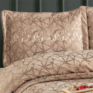 Ensemble de couvre-lit Guzide ELIZ 4 pièces classique en chenille 100% tissée, rayé, teint en fil, lavable, anti-acariens, taille King - Product Image 2