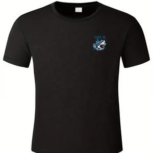 เสื้อยืดผู้ชายลายฉลาม ผ้าไหม/ผ้าฝ้าย ระบายอากาศ แห้งเร็ว ป้องกันลม แขนสั้น สไตล์ลำลอง โดดเด่น - Product Image 1