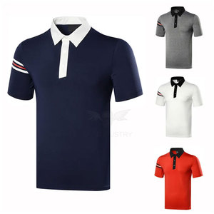 Mode d'été pour hommes décontractée pour polo à manches courtes vêtements tricotés avec motif solide - Product Image 1