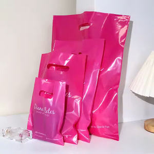 Sacs à provisions en plastique HDPE/LDPE imprimés sur mesure poignées d'impression par gravure utilisation de supermarché pour les vêtements cadeaux matériaux recyclés - Product Image 6