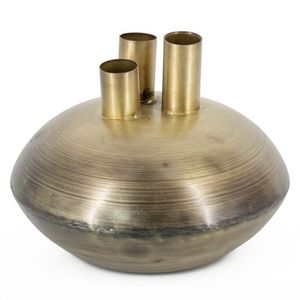 Exquisito florero de metal de primera calidad con tallas artísticas, ideal para la decoración del hogar de lujo, bodas, ocasiones festivas. - Product Image 2