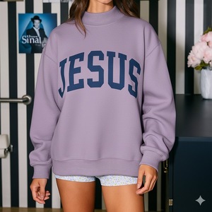 Sudadera Casual de Cuello Alto con Diseño Personalizado, Logotipo Frontal Impreso, Ecológica, de Felpa, Transpirable, para Invierno, Diseño OEM - Product Image 1