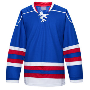 Conjunto de Jersey de hockey sobre hielo sublimado personalizado con logotipo bordado jerseys de estilo de hockey reversibles - Product Image 5