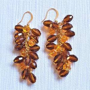 Boho ต่างหูลูกปัดด้วยการออกแบบสีฟ้าครามแอนดี้ cascading Fringe, เครื่องประดับของขวัญที่ไม่ซ้ำกัน - Product Image 3