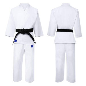 热销专业男士空手道制服纯色武术套装定制Logo直销厂家柔道制服 - Product Image 5
