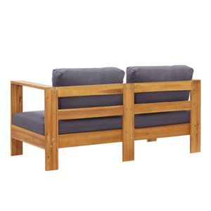 Canapés d'extérieur deux places en teck gloria avec coussin de couleur personnalisé pour Resort Villa Garden Pool Beach fabriqué par Aqmafurniture - Product Image 5
