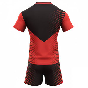 Conjunto de Uniforme de Rugby para Hombre, Tela Elástica de Poliéster, Transpirable, Ajuste Cómodo, Secado Rápido, Manga Corta, Pantalones Cortos, para Partidos de Clubes y Equipos, Venta al Por Mayor - Product Image 2