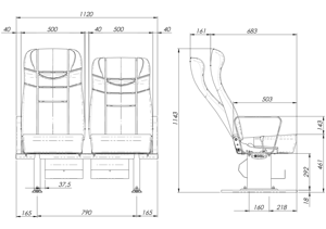 Best Quality Hot Sales Marine Passenger <b>Ship</b> Reclining Backrest Newspaper Holder <b>Boat</b> Seats Luxury - Product Image 3