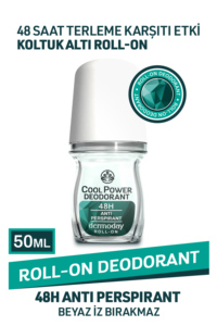 Déodorant Roll-On Dermoday Cool Power Homme 50ml Anti-transpirant 48H Sans Traces Blanches Fraîcheur - Product Image 2