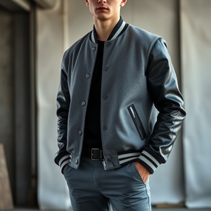 Veste d'université de conception recadrée OEM pour hommes, design vintage, commande en gros, manches en cuir, laine 380 GSM, usine directe au Pakistan - Product Image 5