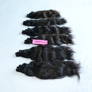 Extensions de cheveux indiens 100% naturels vierges non traités Remy naturels cuticule alignée noir boucles de vagues profondes en vrac pour les femmes - Product Image 6