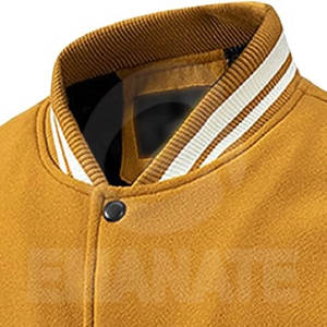 Blouson de baseball pour homme de haute qualité, broderie chenille, manches en coton, couleur personnalisée, coupe-vent, respirant, style urbain, en polaire - Product Image 2